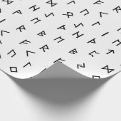 黒いバイキングルーン（白） ラッピングペーパー (角)