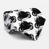 黒いバイクもしくは自転車に乗る人アイコンオートバイ ネクタイ (ロール)