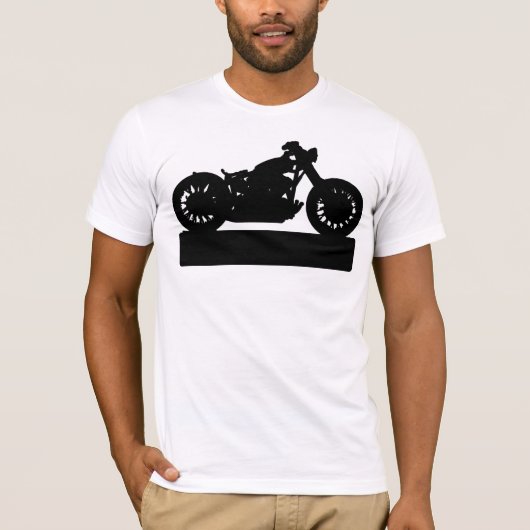 黒いバイク Tシャツ (正面)
