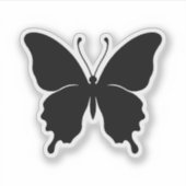 黒いバタフライ シール (正面)