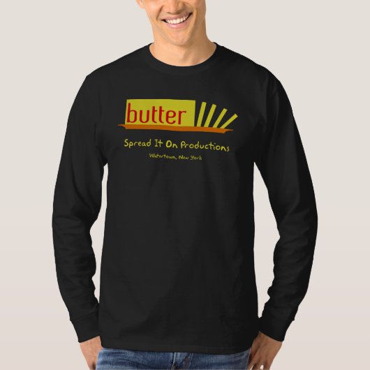 黒いバター Tシャツ (正面)