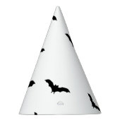 黒いバットと白いキュートなハロウィンパーティーの装飾 パーティーハット (右)