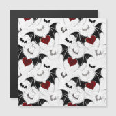 黒いバットウイングのハロウィンハート (正面/裏面)