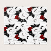 黒いバットウイングのハロウィンハート (外部フラット)