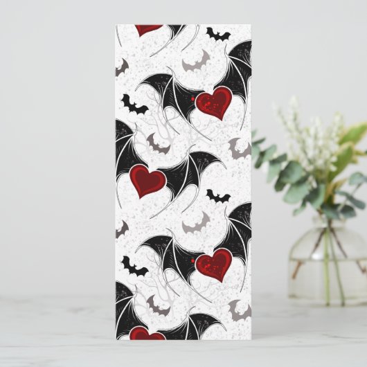 黒いバットウイングのハロウィンハート シーズンカード (スタンド正面)