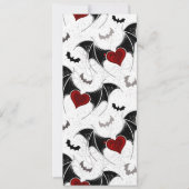 黒いバットウイングのハロウィンハート シーズンカード (正面)