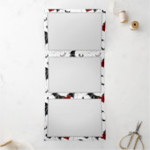 黒いバットウイングのハロウィンハート 三つ折りクリスマスカード (内部)