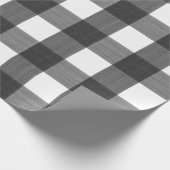 黒いバッファローの格子縞 ラッピングペーパー (角)