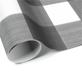 黒いバッファローの格子縞 ラッピングペーパー (ロールコーナー)