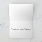 黒いバニーの赤い帽子のクリスマスカード シーズンカード (内部)