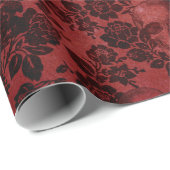 黒いバラとスカルオン赤 ラッピングペーパー (ロールコーナー)