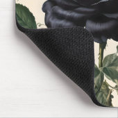 黒いバラと緑葉の マウスパッド (コーナー)