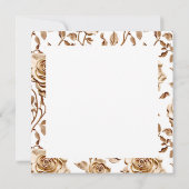 黒いバラと金ゴールドフローラアクセント カード (裏面)