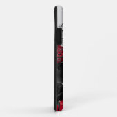 黒いバラのカスタムのモノグラム Case-Mate iPhoneケース (裏面/右)