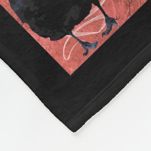 黒いバラのカラスとカラスのゴシック美術のコラージュ フリースブランケット (角)