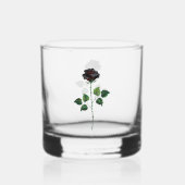 黒いバラの花 ウイスキーグラス (裏面)
