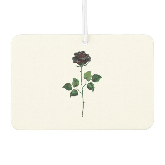 黒いバラの花 カーエアーフレッシュナー (正面)