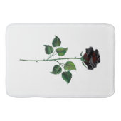 黒いバラの花 バスマット (正面)