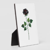 黒いバラの花 フォトプラーク (側面)