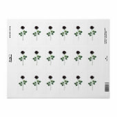 黒いバラの花 ラベル (フルシート)