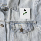 黒いバラの花 缶バッジ (インサイチュ)