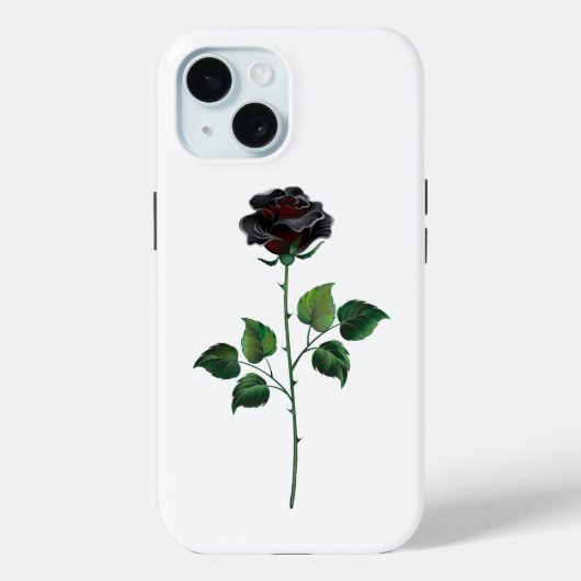 黒いバラの花 Case-Mate iPhoneケース (裏面)
