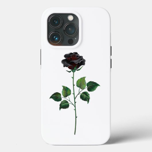黒いバラの花 Case-Mate iPhoneケース (裏面)