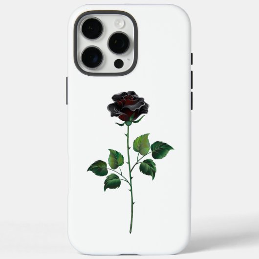 黒いバラの花 Case-Mate iPhoneケース (裏面)