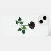 黒いバラの花 iPhoneケース (裏面横)