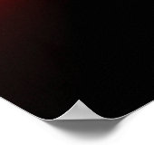 黒いバラの赤いフラクタル ポスター (角)