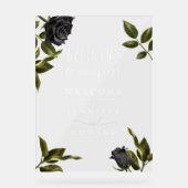 黒いバラは死ぬまで我々は結婚別の徴候を示す アクリルサイン (正面)