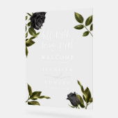 黒いバラは死ぬまで我々は結婚別の徴候を示す アクリルサイン (傾斜)