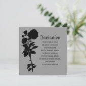 黒いバラシルエット 招待状 (スタンド正面)