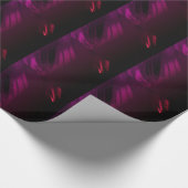 黒いバラ色 ラッピングペーパー (角)