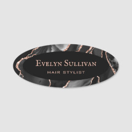 黒いバラ金ゴールドエージェント名タグ 名札