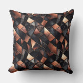 黒いバラ金ゴールドタイル クッション (正面)