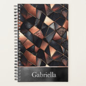 黒いバラ金ゴールドタイル プランナー手帳 (正面)