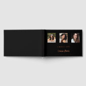 黒いバラ金ゴールド名スクリプトphoto卒業 ゲストブック (全面)