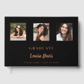 黒いバラ金ゴールド名スクリプトphoto卒業 ゲストブック (正面)