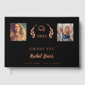 黒いバラ金ゴールド名スクリプトphoto卒業 ゲストブック (正面)