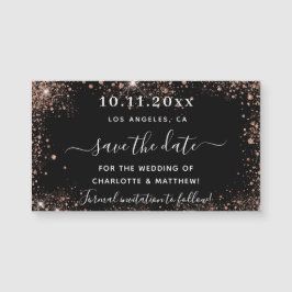 黒いバラ金ゴールド結婚式は日付磁石を保存