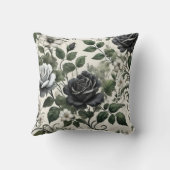 黒いバラ クッション (裏面)