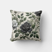 黒いバラ クッション (正面)