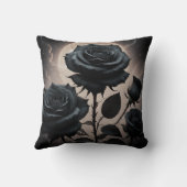 黒いバラ クッション (裏面)