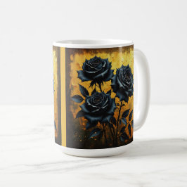 黒いバラ コーヒーマグカップ