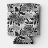 黒いバラ、バラ、黒と灰色 缶クーラー (正面)