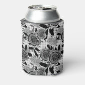 黒いバラ、バラ、黒と灰色 缶クーラー (缶裏面)
