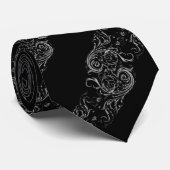 黒いバロックは縞で飾ります ネクタイ (ロール)