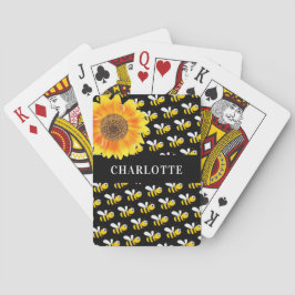 黒いバンブルハチひまわり名 トランプ