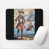 黒いバート色のポートレート マウスパッド (マウス)